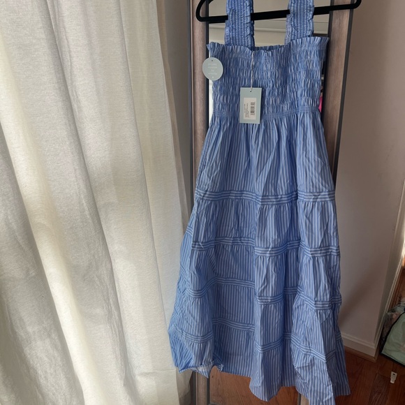 Hill House Kimmy Nap Dress Blue Stripe Size L NWT - Picture 6 of 6